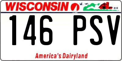 WI license plate 146PSV