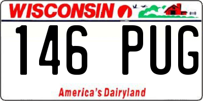 WI license plate 146PUG