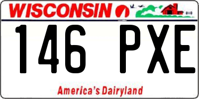 WI license plate 146PXE