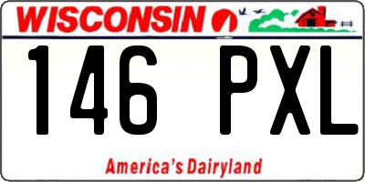 WI license plate 146PXL