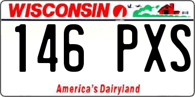 WI license plate 146PXS