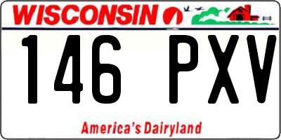 WI license plate 146PXV