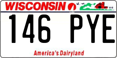 WI license plate 146PYE