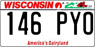 WI license plate 146PYO