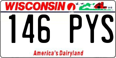 WI license plate 146PYS