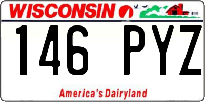 WI license plate 146PYZ
