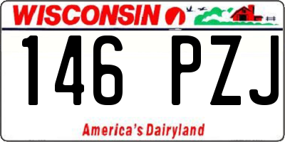 WI license plate 146PZJ