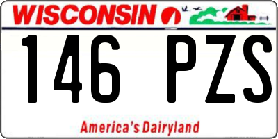 WI license plate 146PZS