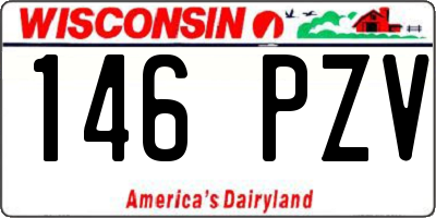 WI license plate 146PZV