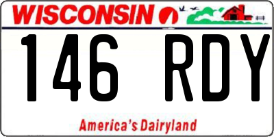 WI license plate 146RDY
