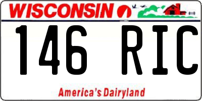 WI license plate 146RIC