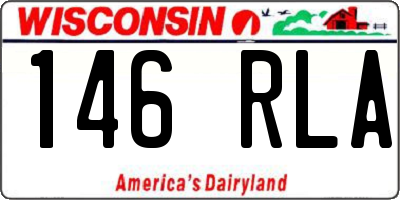 WI license plate 146RLA