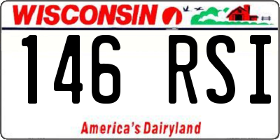 WI license plate 146RSI