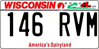 WI license plate 146RVM
