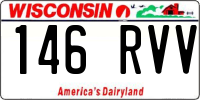 WI license plate 146RVV