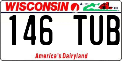 WI license plate 146TUB