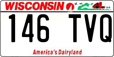 WI license plate 146TVQ