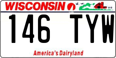 WI license plate 146TYW