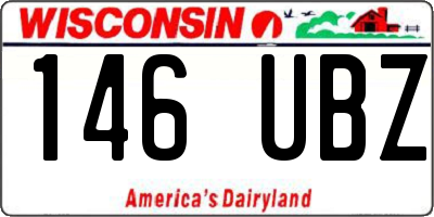 WI license plate 146UBZ