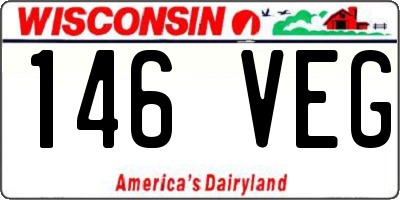 WI license plate 146VEG