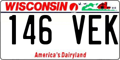 WI license plate 146VEK