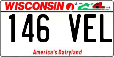 WI license plate 146VEL