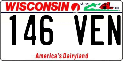 WI license plate 146VEN