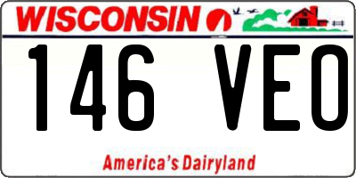 WI license plate 146VEO