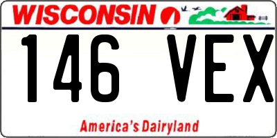 WI license plate 146VEX