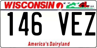 WI license plate 146VEZ