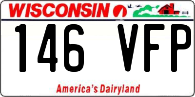 WI license plate 146VFP