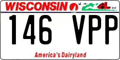 WI license plate 146VPP