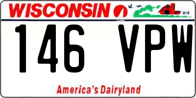 WI license plate 146VPW