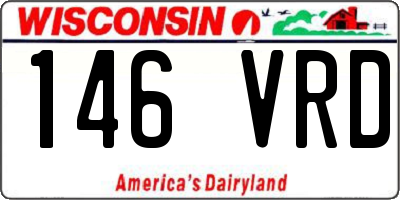 WI license plate 146VRD