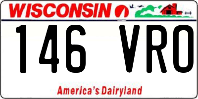 WI license plate 146VRO