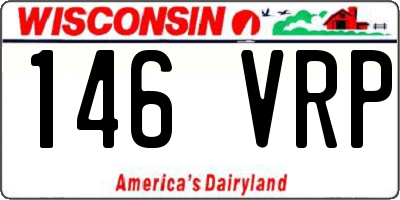 WI license plate 146VRP