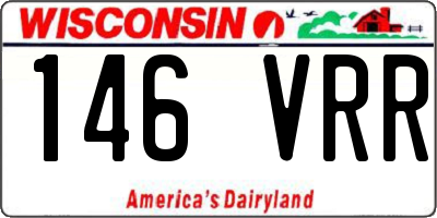 WI license plate 146VRR