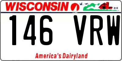 WI license plate 146VRW