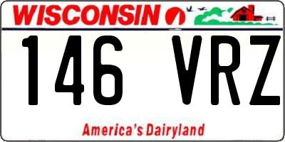 WI license plate 146VRZ