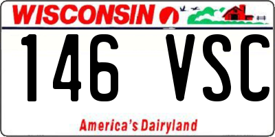 WI license plate 146VSC