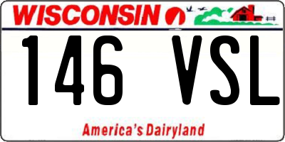 WI license plate 146VSL