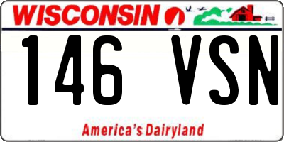 WI license plate 146VSN