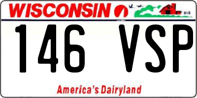 WI license plate 146VSP