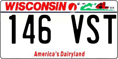WI license plate 146VST
