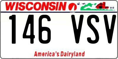 WI license plate 146VSV