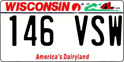 WI license plate 146VSW