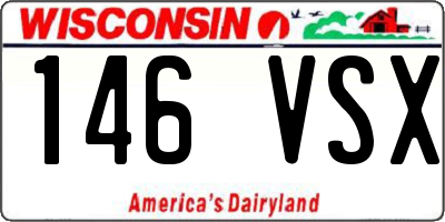 WI license plate 146VSX
