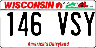 WI license plate 146VSY