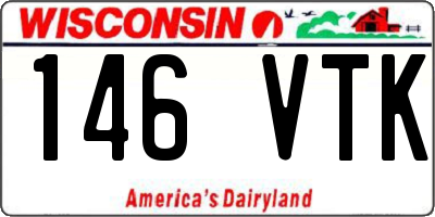 WI license plate 146VTK