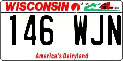 WI license plate 146WJN